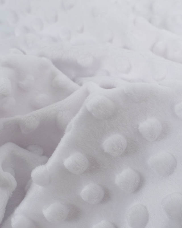 Tissu Minky Bubble Blanc Oeko-tex - Mercerine