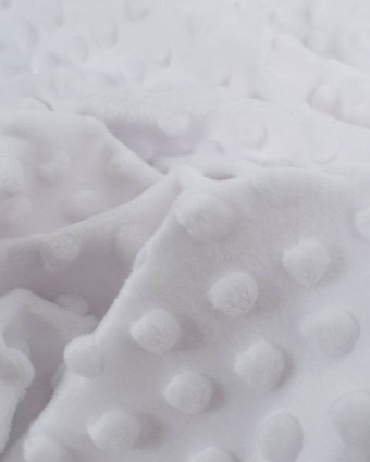 Tissu Minky Bubble Blanc Oeko-tex - Mercerine