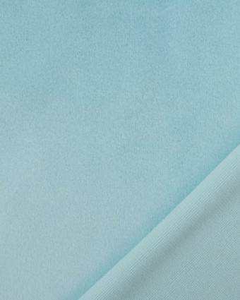 Tissu Velours Stretch Bleu Clair Oeko-tex - Mercerine