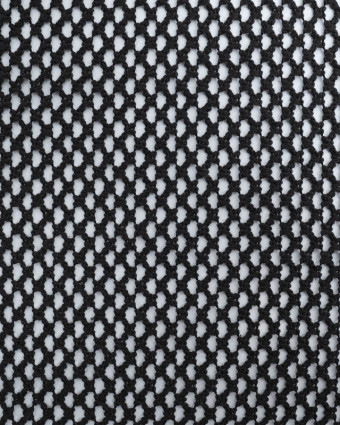 Tissu  Maille Crochet Noir- Mercerine