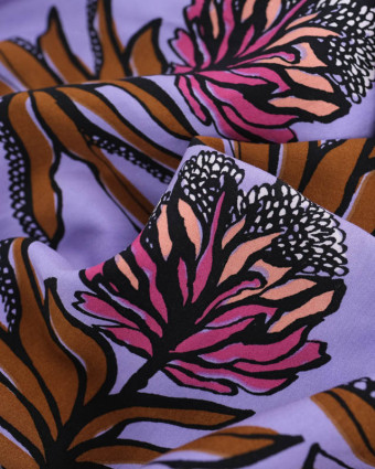 Viscose Manifesto Floral Mauve - Nerida Hansen - Mercerine