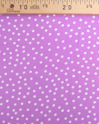 Viscose Mauve à Pois Oeko-Tex - Mercerine