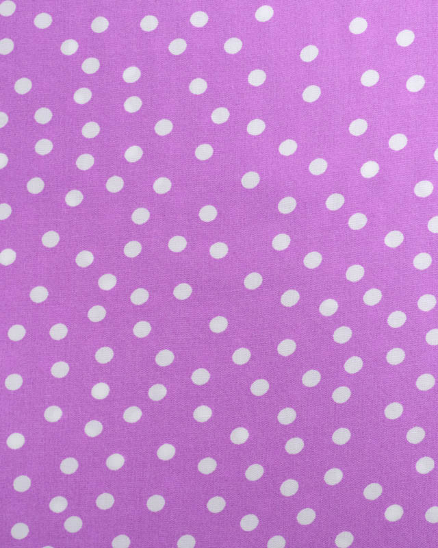 Viscose Mauve à Pois Oeko-Tex - Mercerine