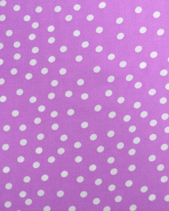 Viscose Mauve à Pois Oeko-Tex - Mercerine