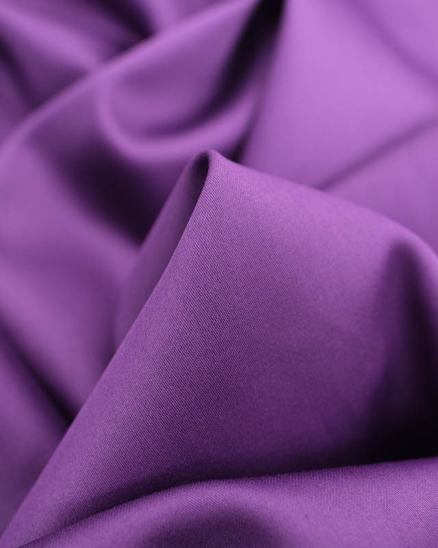 Satin De Coton Léger Violet Oeko-Tex  - Mercerine