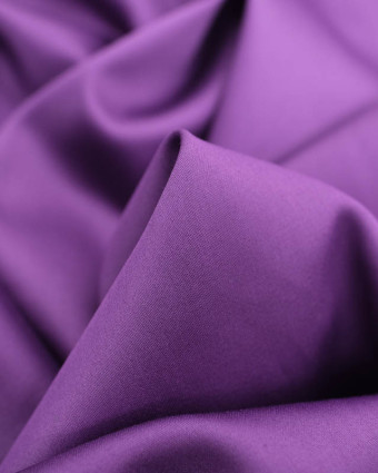 Satin De Coton Léger Violet Oeko-Tex  - Mercerine