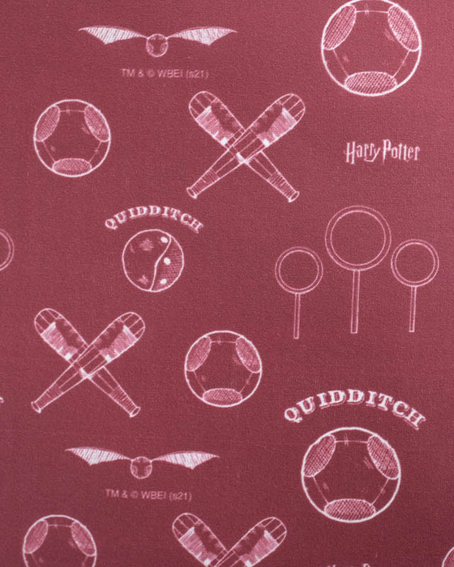 Coton Imprimé Quidditch Bordeaux Harry Potter - Mercerine