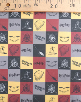 Tissu Coton Harry Potter Hogwarts School- Mercerine