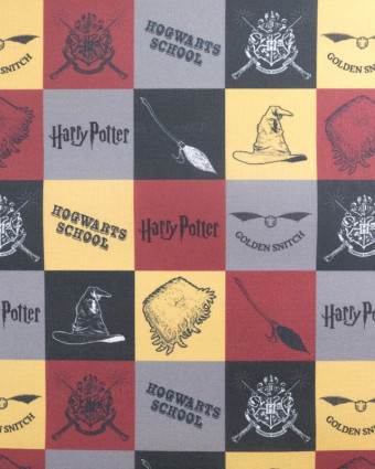 Tissu Coton Harry Potter Hogwarts School- Mercerine