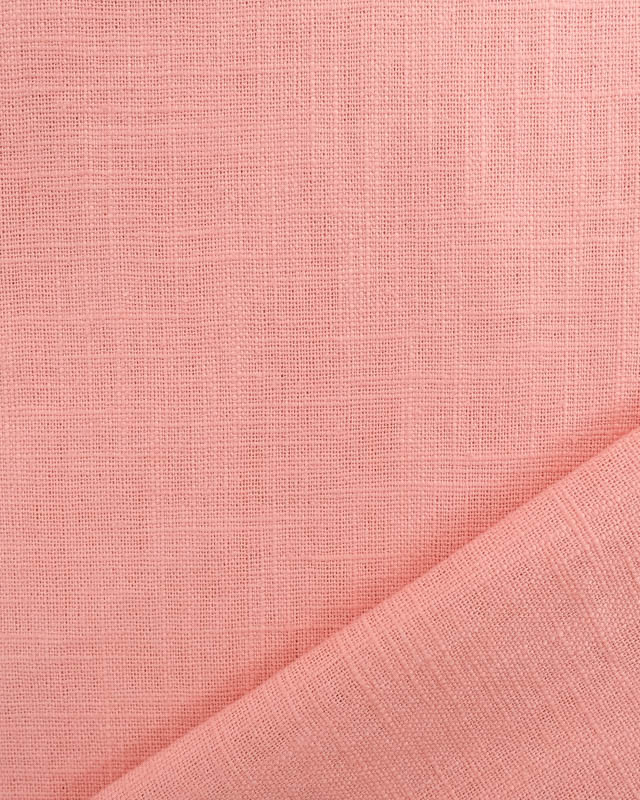 Tissu Lin Lavé Rose Blush Oeko-Tex - Mercerine