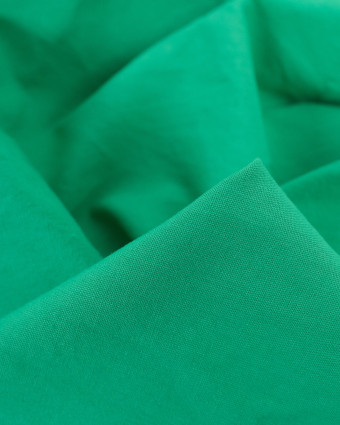 Tissu Coton Léger Doux Vert Chlorophylle - Oeko-Tex - Mercerine
