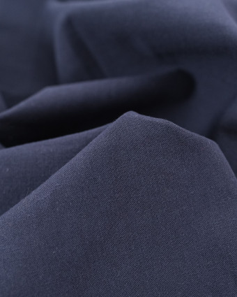 Tissu Coton Léger Doux Bleu Nuit - Oeko-Tex - Mercerine
