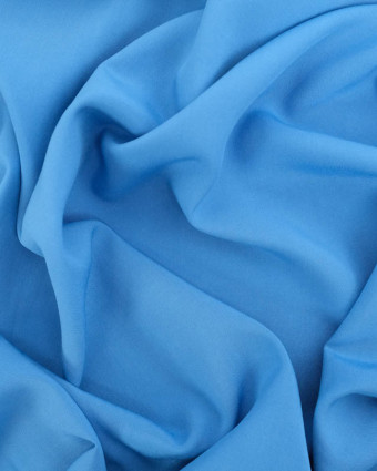 Tissu Viscose Uni Bleu - Mercerine