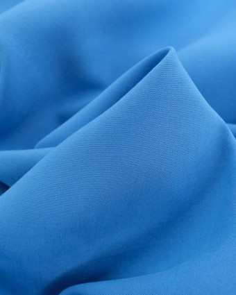 Tissu Viscose Uni Bleu  - Mercerine