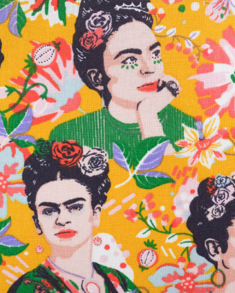 Tissu Cretonne de Coton Ocre Frida - Mercerine