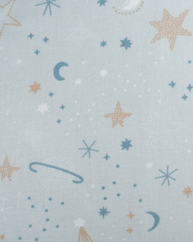 Tissu Cretonne de Coton Douce Nuit Bleu- Mercerine