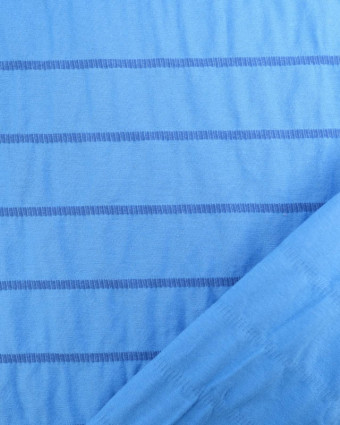 Tissu Jersey Smocké Bleu Océan  - Mercerine