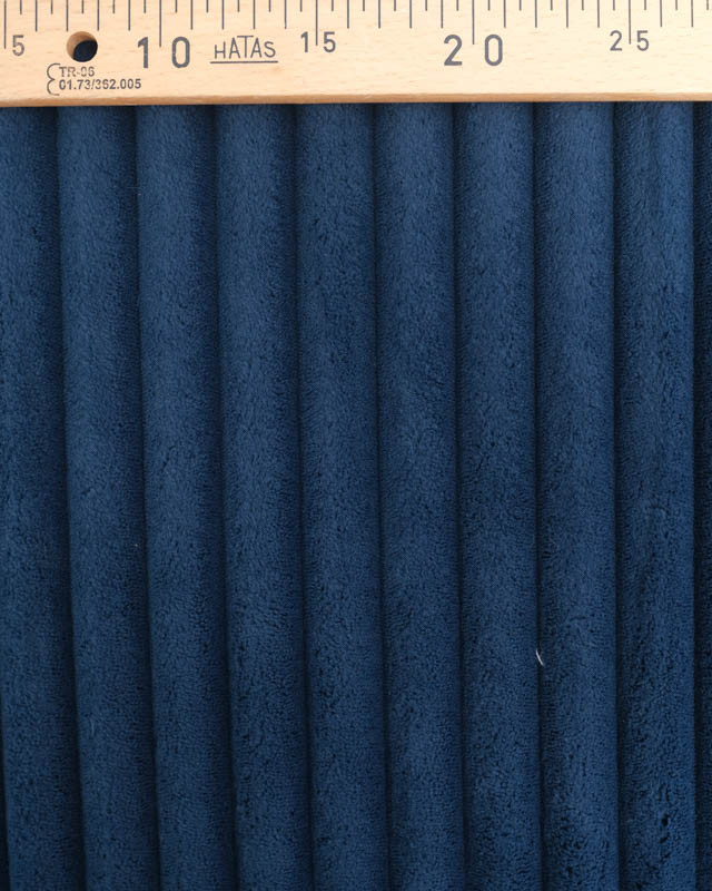 Tissu Velours Mega Côtes Bleu Nuit Ambre - Mercerine