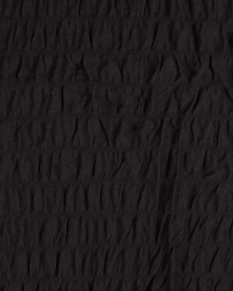 Tissu Jersey Smocké Noir - Mercerine