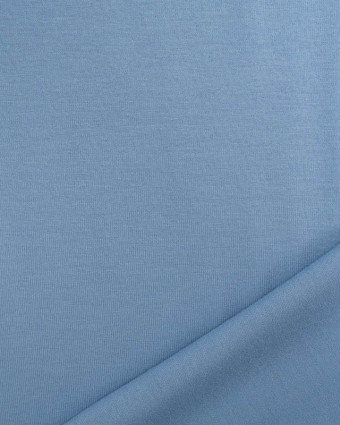 Jersey de Viscose Uni Bleu Oeko-Tex  -Mercerine