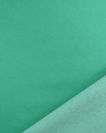 Tissu Gabardine Léger Vert Emeraude Stretch - Mercerine