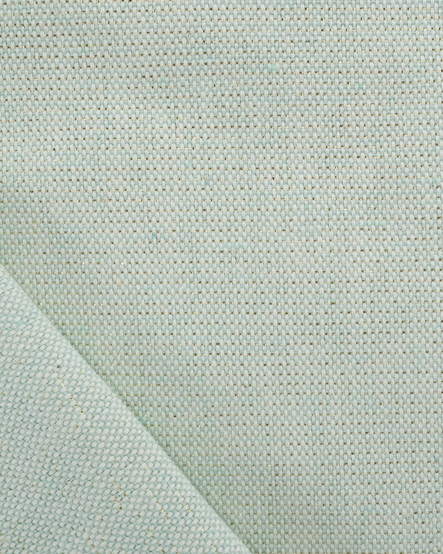 Effet Lin Lurex Vert Or Oekotex   - Mercerine