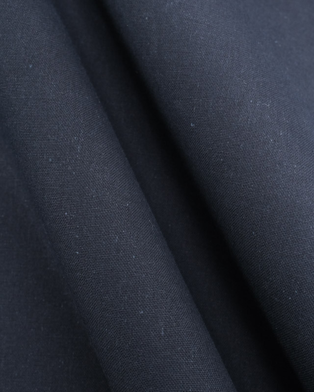 Tissu Coton Demi Natte Noir - Mercerine