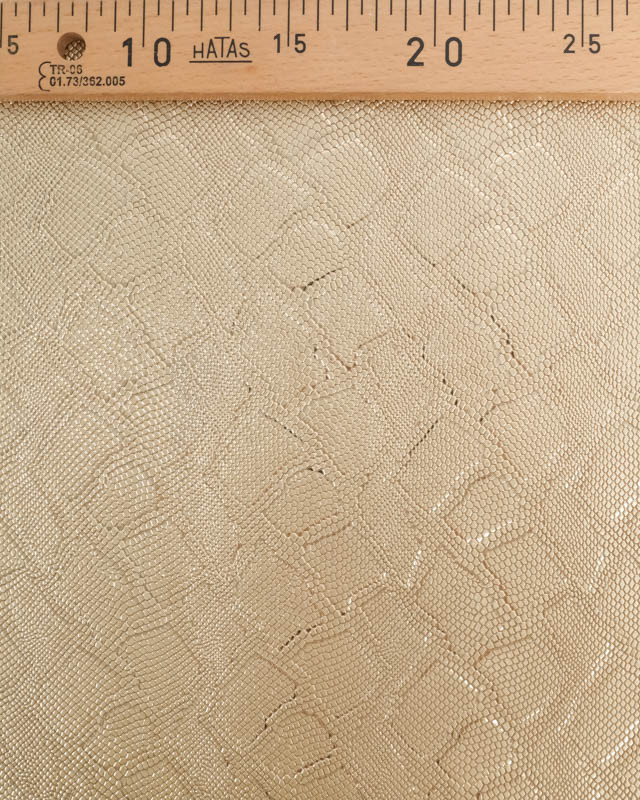 Tissu Simili Cuir Cobra Or   - Mercerine