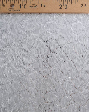 Tissu Simili Cuir Cobra Argent - Mercerine