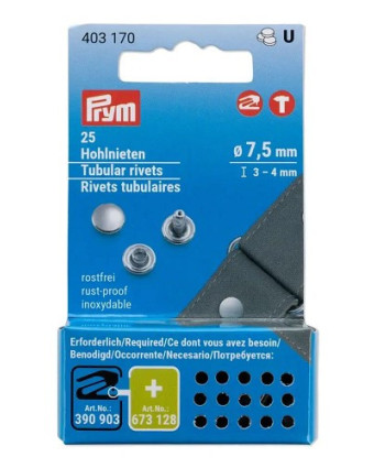 Rivets tubulaire - 7.5mm - Prym - Mercerine