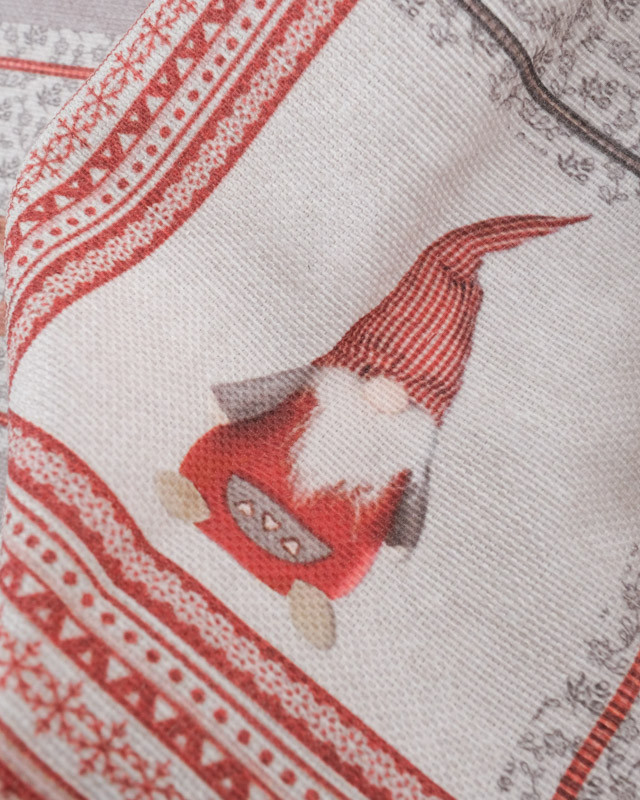 Tissu Coton Epais Gnome de Noël  - Mercerine