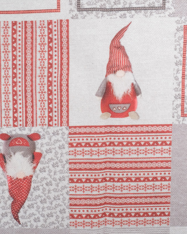 Tissu Coton Epais Gnome de Noël  - Mercerine