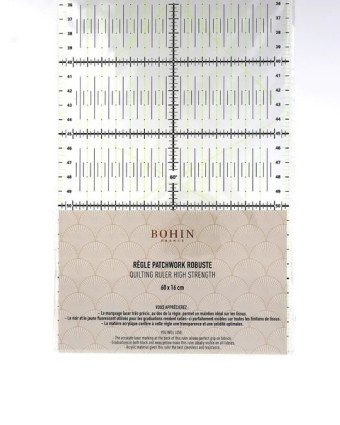 Règle Patchwork Robuste 16x60cm - Bohin - Mercerine