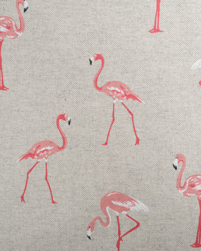 Tissu Effet Lin Flamant Rose - Mercerine