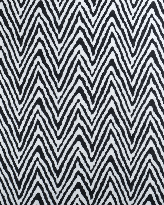 Tissu lycra Chevron Noir et Blanc  - Mercerine