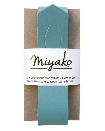 Anse en Cuir 50x4cm - Bleu Orage - Miyako - Mercerine