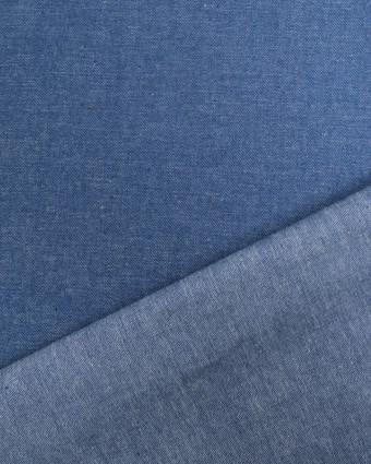 Tissu Chambray Bleu Jean - Mercerine