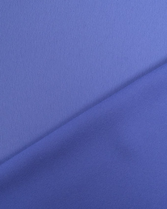 Tissu Crêpe Envers Satin Bleu Myrtille - Mercerine