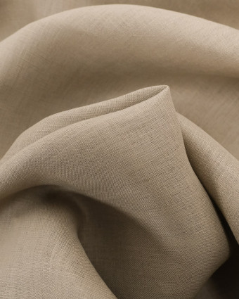 Tissu pur lin taupe- Mercerine