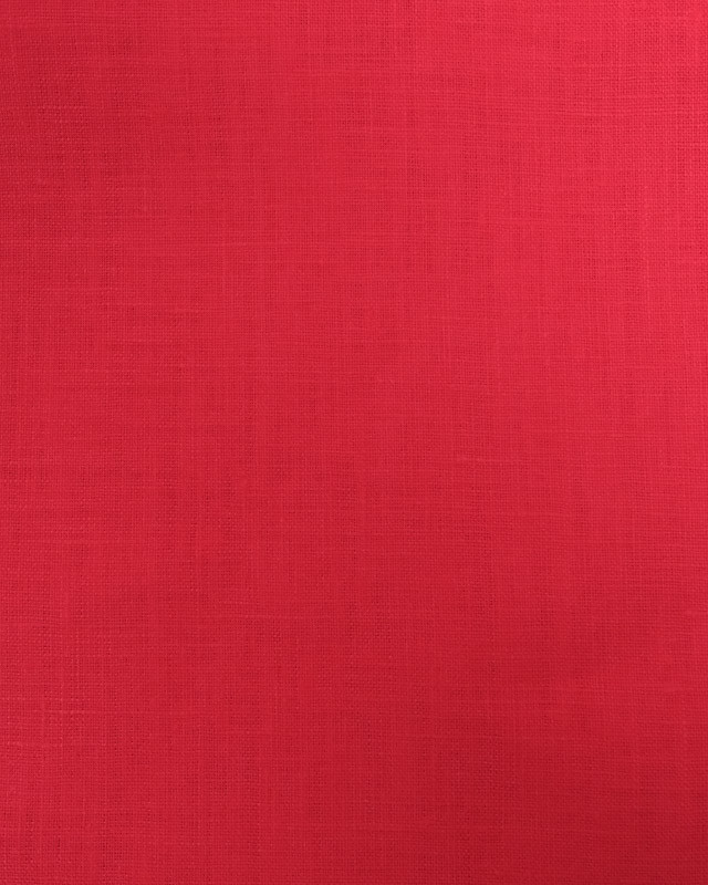 Tissu pur lin rouge - Mercerine