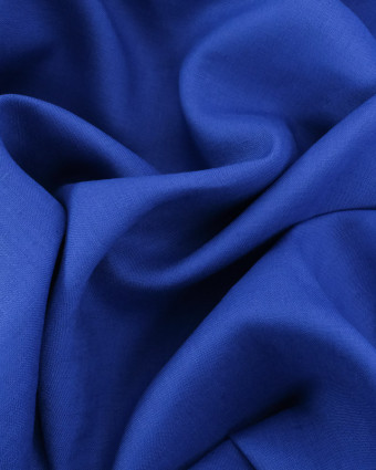 Tissu pur lin bleu électrique - Mercerine