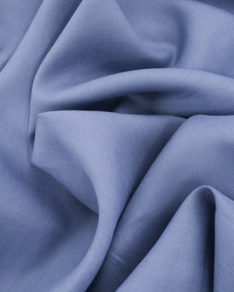 Tissu pur lin bleu jean - Mercerine