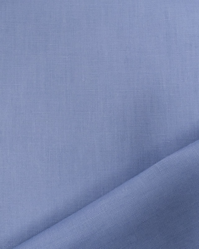 Tissu pur lin bleu jean - Mercerine