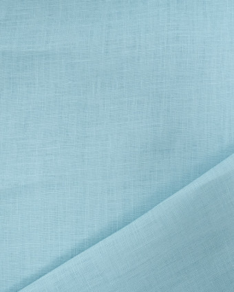 Tissu pur lin bleu aqua - Mercerine