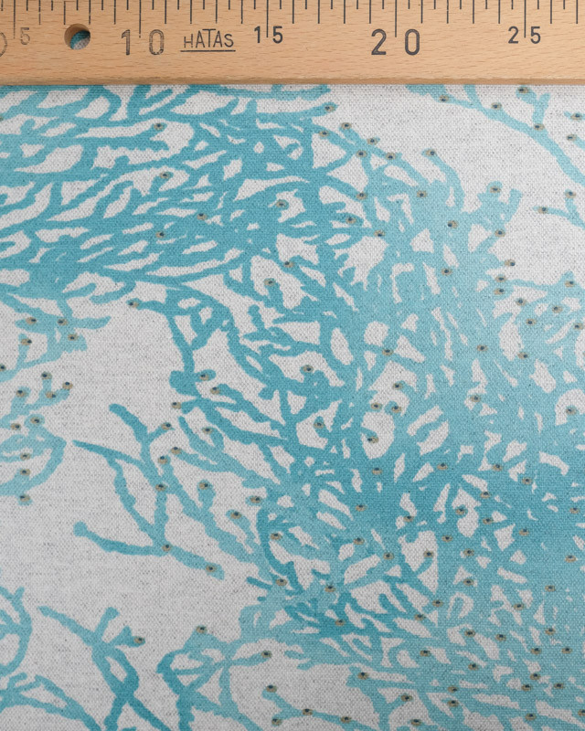 Toile Enduite Calédonie Bleu Turquoise - Mercerine