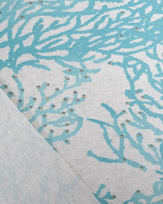 Toile Enduite Calédonie Bleu Turquoise - Mercerine