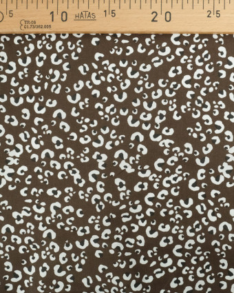 Tissu Coton Chocolat Imprimé Graou - Mercerine