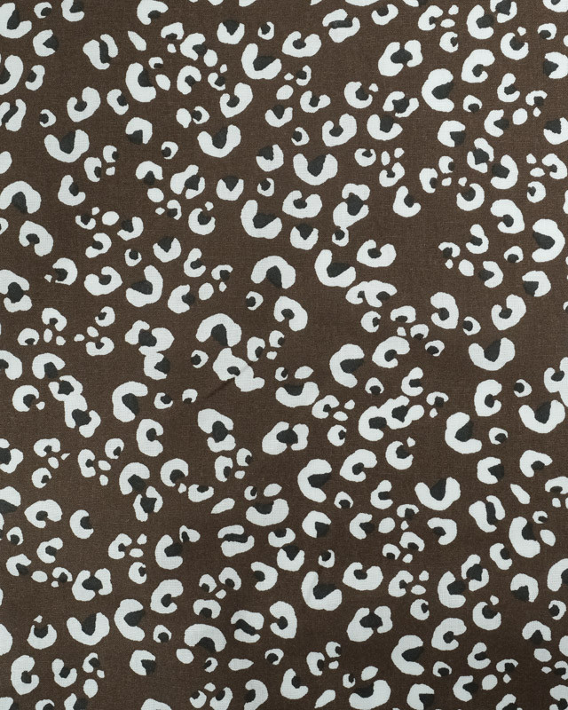 Tissu Coton Chocolat Imprimé Graou - Mercerine