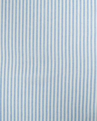 Tissu Viscose Coton Rayures Bleu - Mercerine