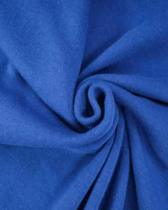Tissu Eponge Maille Bouclette Bleu Cobalt  - Mercerine